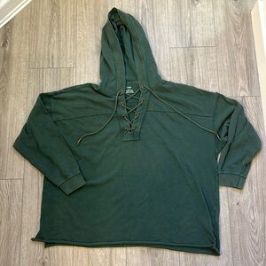 Aerie oversized lace front hoodie